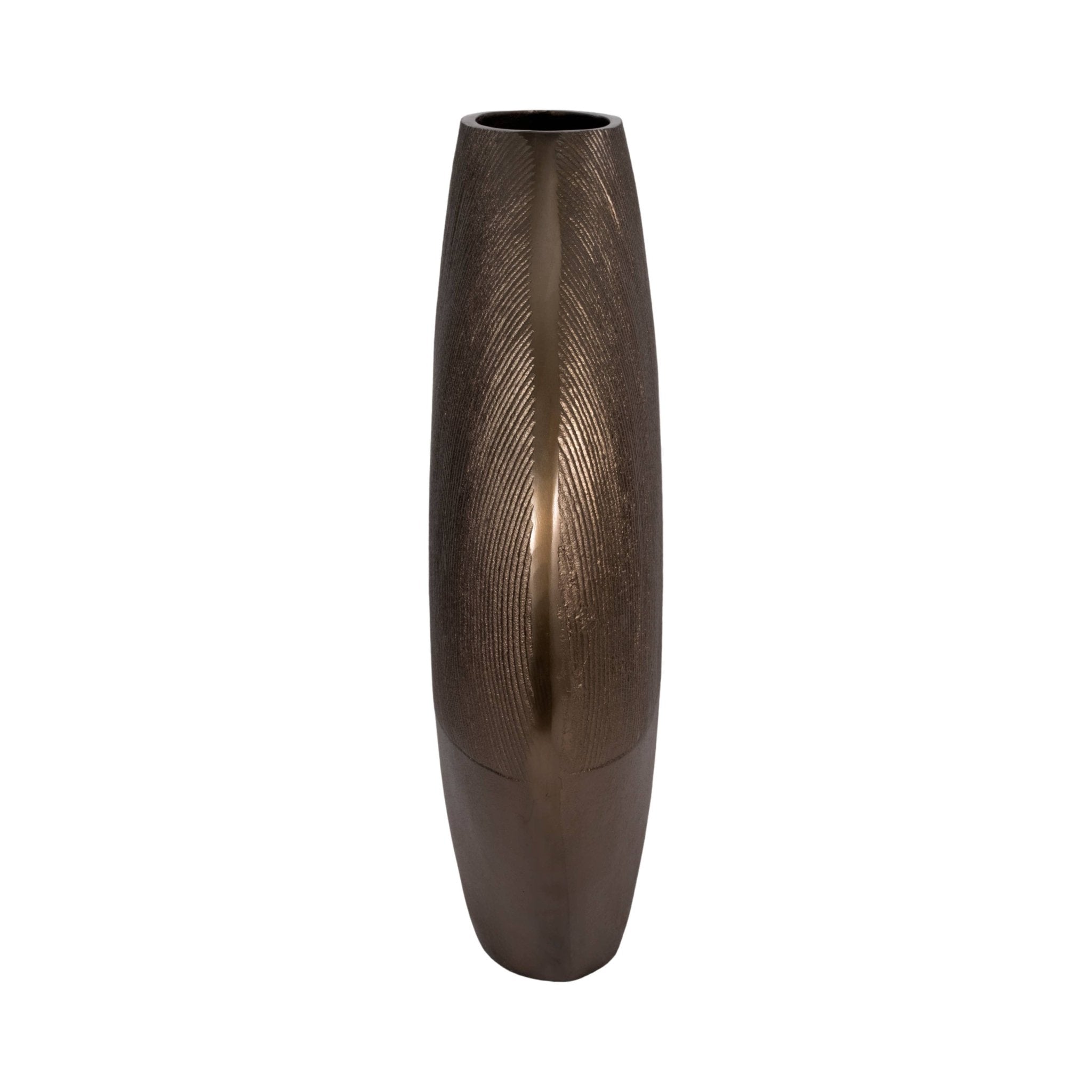 22 in. Bronze Metal with Antique Finish Decorative Vase - HER Home Design Boutique